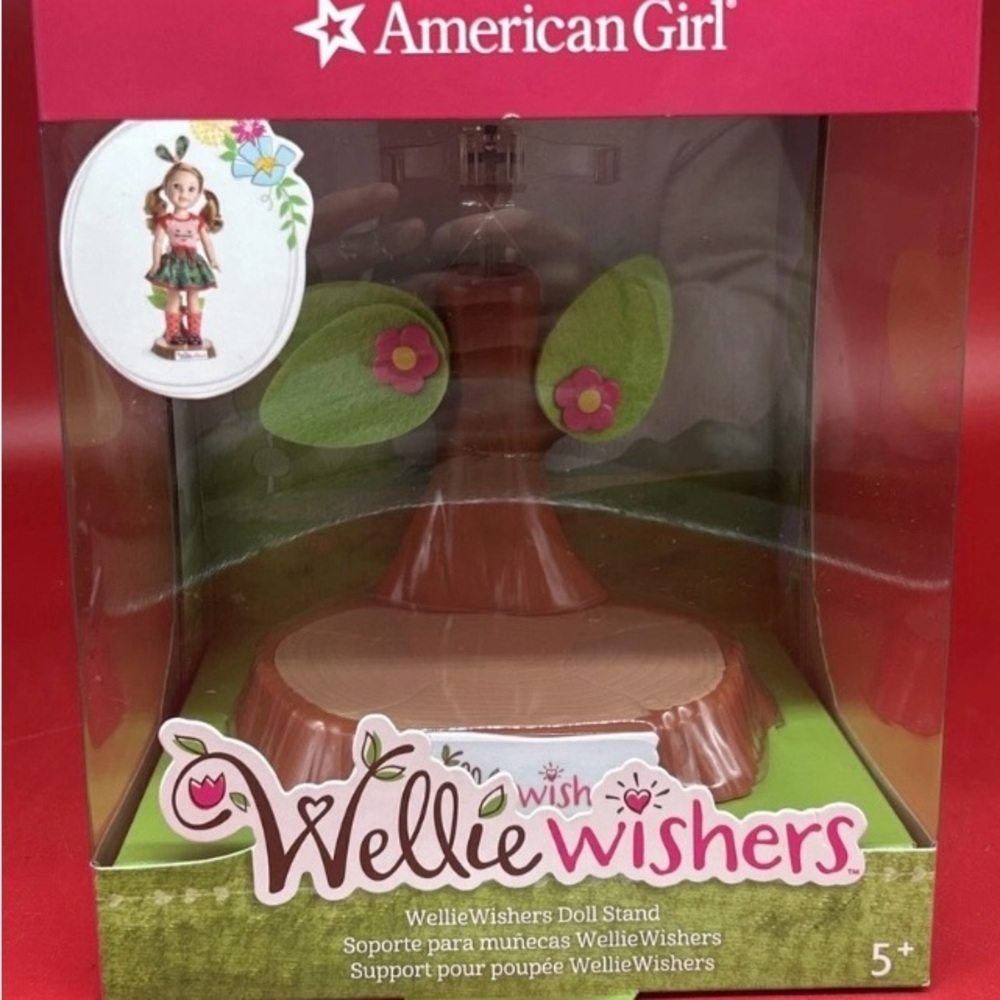 American Girl WellieWishers Doll Stand with Green and Brown Accents